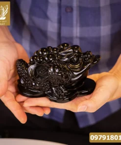 Thiềm Thừ (Cóc 3 Chân, Cóc Ngậm Tiền) Đá Onyx Nature - M1370