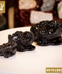 Thiềm Thừ (Cóc 3 Chân, Cóc Ngậm Tiền) Đá Onyx Nature - M1370