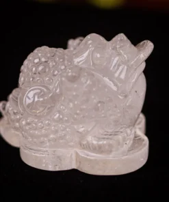 Thiềm Thừ (Cóc 3 Chân, Cóc Ngậm Tiền) Thạch Anh Trắng 1,03Kg - M13691