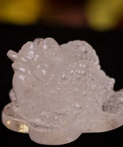 Thiềm Thừ (Cóc 3 Chân, Cóc Ngậm Tiền) Thạch Anh Trắng 1,03Kg - M13691