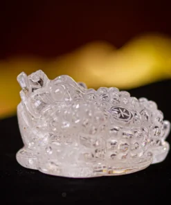 Thiềm Thừ (Cóc 3 Chân, Cóc Ngậm Tiền) Thạch Anh Trắng 0,47Kg - M13692