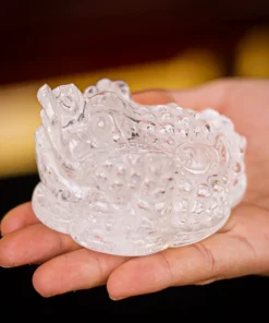 Thiềm Thừ (Cóc 3 Chân, Cóc Ngậm Tiền) Thạch Anh Trắng 0,47Kg - M13692