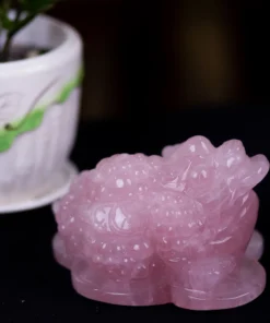 Thiềm Thừ (Cóc 3 Chân - Cóc Ngậm Tiền) Thạch Anh Hồng 1,28kg - M13665