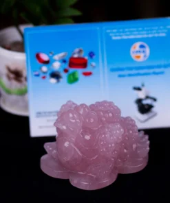 Thiềm Thừ (Cóc 3 Chân - Cóc Ngậm Tiền) Thạch Anh Hồng 1,43kg - M13666