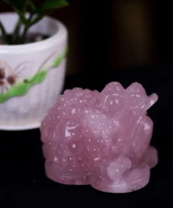 Thiềm Thừ (Cóc 3 Chân - Cóc Ngậm Tiền) Thạch Anh Hồng 1,43kg - M13666