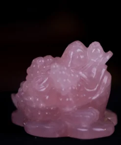 Thiềm Thừ (Cóc 3 Chân - Cóc Ngậm Tiền) Thạch Anh Hồng - 1,15kg - M13668