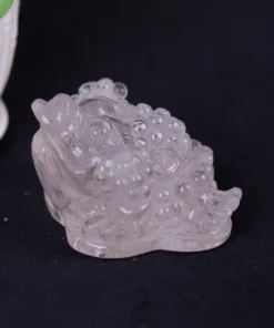 Thiềm Thừ (Cóc 3 Chân - Cóc Ngậm Tiền) Thạch Anh Trắng - 1,02kg - M13696