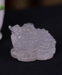 Thiềm Thừ (Cóc 3 Chân - Cóc Ngậm Tiền) Thạch Anh Trắng 0,61kg - M13698