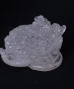 Thiềm Thừ (Cóc 3 Chân - Cóc Ngậm Tiền) Thạch Anh Trắng 0,53kg - M13699