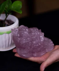 Thiềm Thừ (Cóc 3 Chân - Cóc Ngậm Tiền) Thạch Anh Tím 1,49kg - M13681