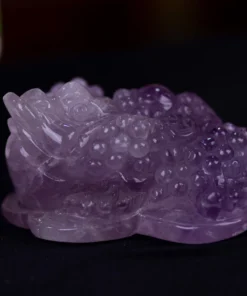 Thiềm Thừ (Cóc 3 Chân - Cóc Ngậm Tiền) Thạch Anh Tím 0,83kg - M13682