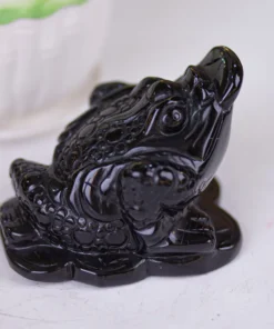 Thiềm Thừ (Cóc 3 Chân - Cóc Ngậm Tiền) Obsidian Đen 0,71kg - M13703