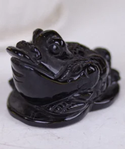 Thiềm Thừ (Cóc 3 Chân - Cóc Ngậm Tiền) Obsidian Đen - 0,31kg - M13705