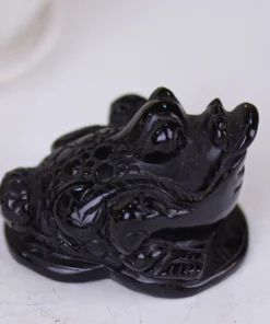 Thiềm Thừ (Cóc 3 Chân - Cóc Ngậm Tiền) Obsidian Đen - 0,31kg - M13705
