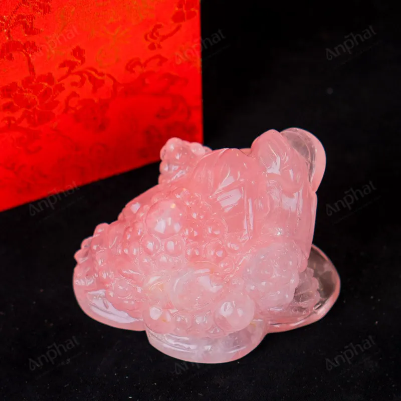 Thiềm Thừ Thạch Anh Hồng - 11cm - M1366078