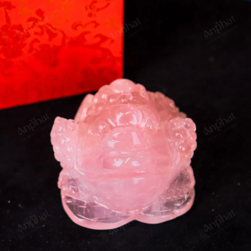 Thiềm Thừ Thạch Anh Hồng - 11cm - M1366078