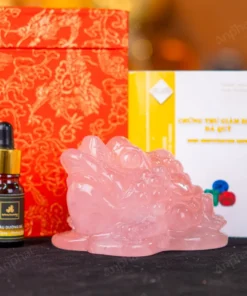 Thiềm Thừ Thạch Anh Hồng - 11cm - M1366078