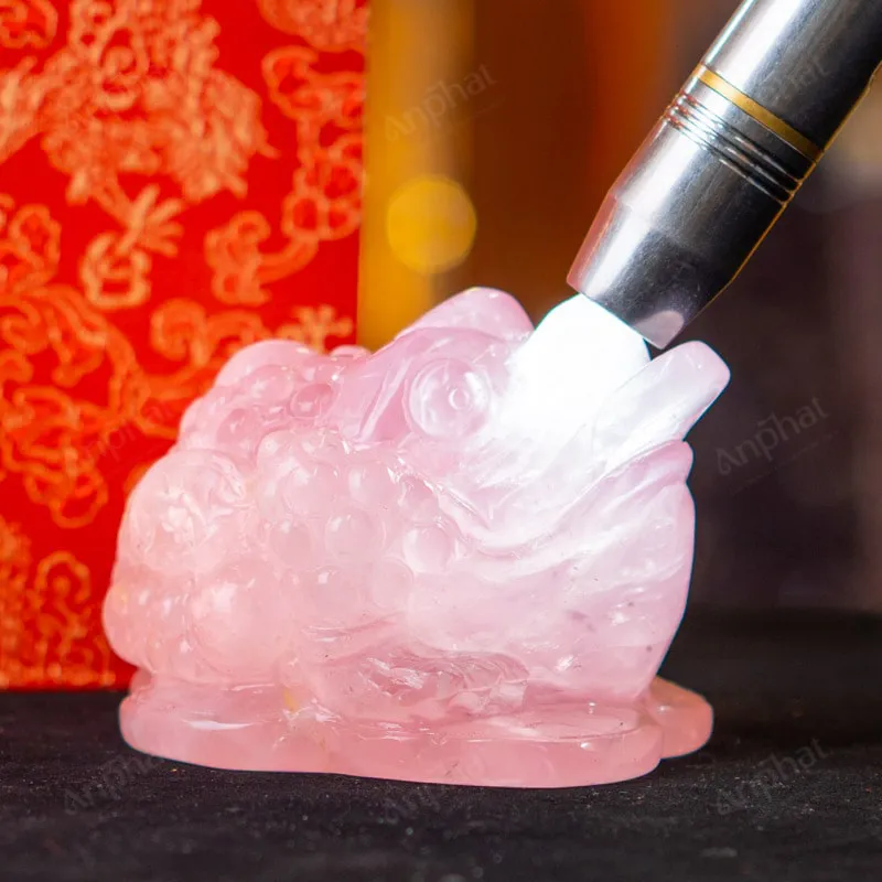 Thiềm Thừ Thạch Anh Hồng - 11cm - M1366078