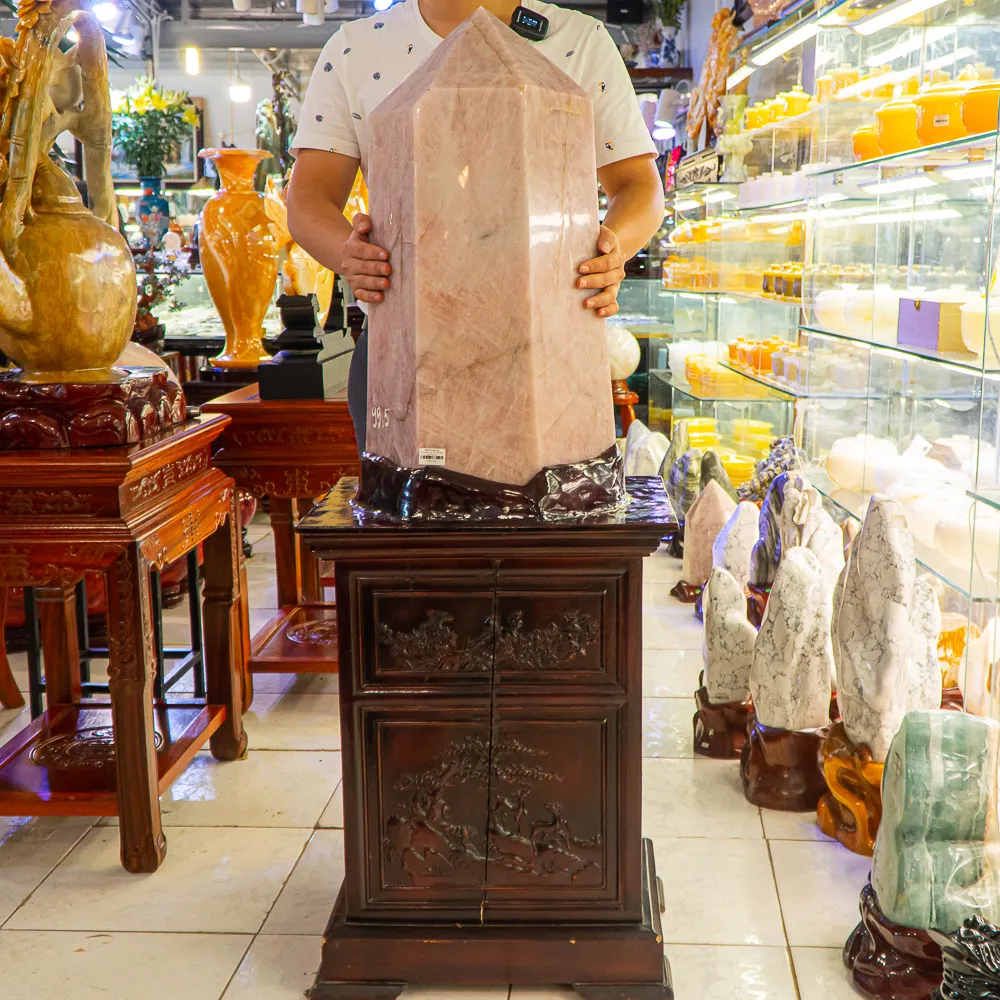 TRỤ ĐÁ THẠCH ANH HỒNG 99,5Kg - M1147