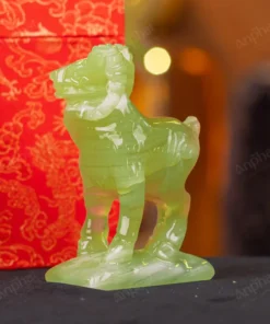 Tượng Dê Đá Onyx Xanh - 12cm - M29010411