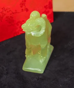 Tượng Dê Đá Onyx Xanh - 12cm - M29010411