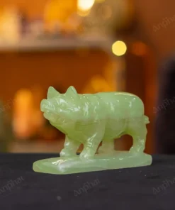 Tượng Lợn Đá Onyx Xanh - 12cm - M2901054