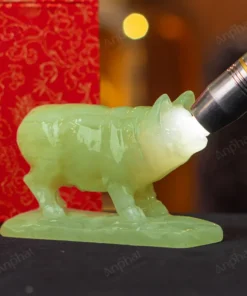 Tượng Lợn Đá Onyx Xanh - 12cm - M2901054