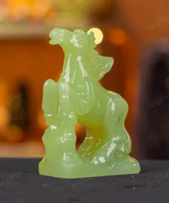 Tượng Ngựa Đá Onyx Xanh - 12cm - M2901041