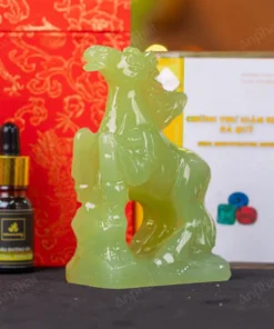 Tượng Ngựa Đá Onyx Xanh - 12cm - M2901041