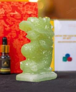 Tượng Rồng Đá Onyx Xanh - 12cm - M290106