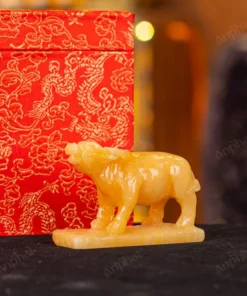 Tượng Trâu Đá Ngọc Hoàng Long - 10cm - M2850027