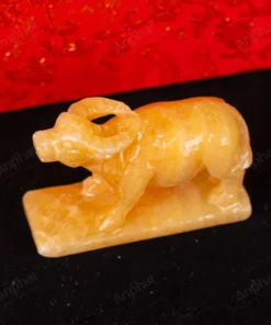 Tượng Trâu Đá Ngọc Hoàng Long - 10cm - M2850027