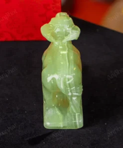 Tượng Trâu Đá Onyx Xanh - 12cm - M29010431