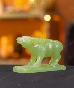 Tượng Trâu Đá Onyx Xanh - 12cm - M29010431