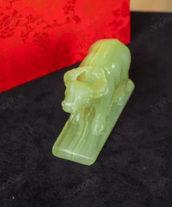 Tượng Trâu Đá Onyx Xanh - 12cm - M29010431