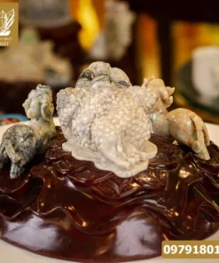 Thiềm Thừ Ngọc | Thiềm Thừ Ngọc Phỉ Thúy | Combo Thiềm Thừ (Cóc 3 Chân, Cóc Ngậm Tiền) Tỳ Hưu Tài Lộc Ngọc Jadeit - M1221