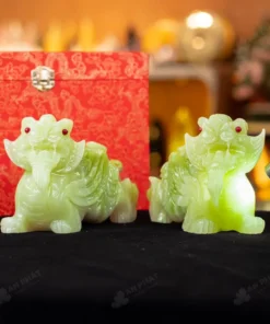 Cặp Tỳ Hưu Cánh Tiên Onyx Xanh 15cm - M2932286