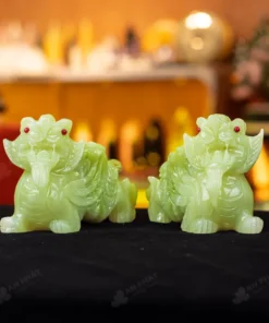 Cặp Tỳ Hưu Cánh Tiên Onyx Xanh 15cm - M2932286