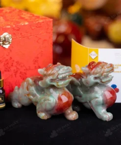 Cặp Tỳ Hưu Serpentine Huyết Ngọc - 15cm - M2858163