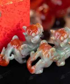 Cặp Tỳ Hưu Serpentine Huyết Ngọc - 15cm - M2858163