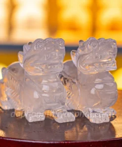 Cặp Tỳ Hưu Đá Thạch Anh Trắng - 10 cm - M140610