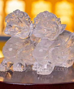 Cặp Tỳ Hưu Thạch Anh Trắng - 15cm - M25762