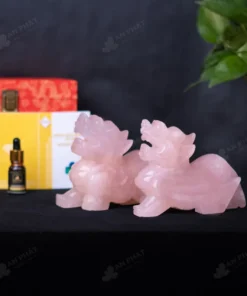 Cặp Tỳ Hưu Thạch Anh Hồng - 2,5kg - M070125