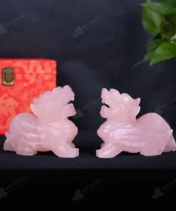 Cặp Tỳ Hưu Thạch Anh Hồng - 2,5kg - M070125