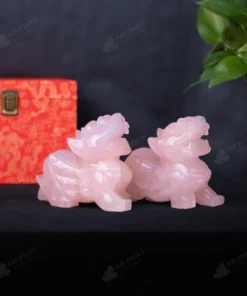 Cặp Tỳ Hưu Thạch Anh Hồng - 2,5kg - M070125