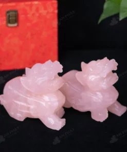 Cặp Tỳ Hưu Thạch Anh Hồng - 2,5kg - M070125