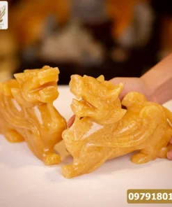 Cặp Tỳ Hưu Ngọc Hoàng Long 23cm - M0754