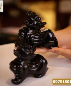 Cặp Tỳ Hưu Obsidian Đen 15cm, 2kg