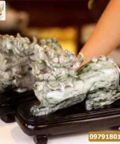 Cặp Tỳ Hưu Ngọc Phỉ Thúy (Ngọc Jadeite) Tự Nhiên Cao Cấp 10,8kg, 30cm - M2281