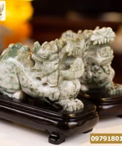 Cặp Tỳ Hưu Ngọc Phỉ Thúy (Ngọc Jadeite) Tự Nhiên Cao Cấp 10,8kg, 30cm - M2281